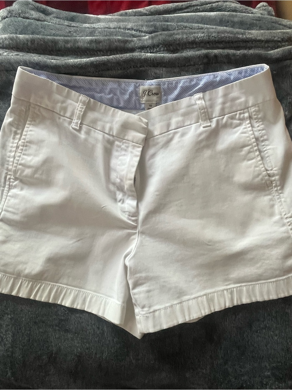 J. Crew White Cotton Chino Shorts for Women